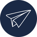 paper airplane icon (message concept)