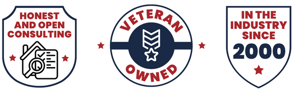 badges: honest and open consulting, veteran owned, in the industry since 2000