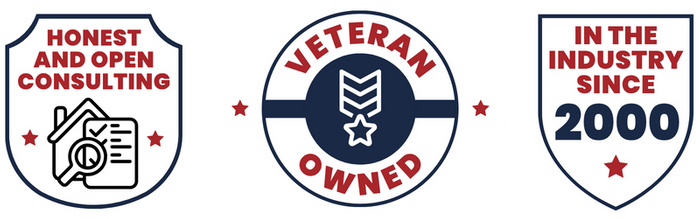 badges: honest and open consulting, veteran owned, in the industry since 2000