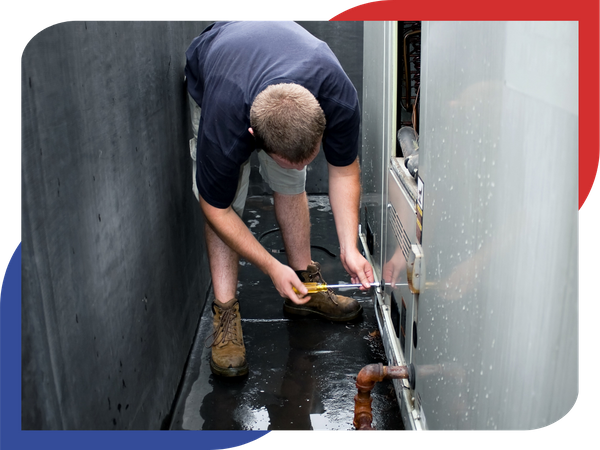 HVAC Tech opening a panel