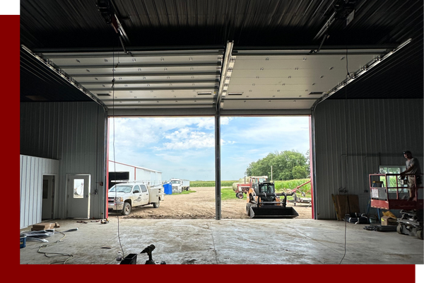 image of a garage door install