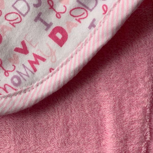 Dri Embrace pink baby towel