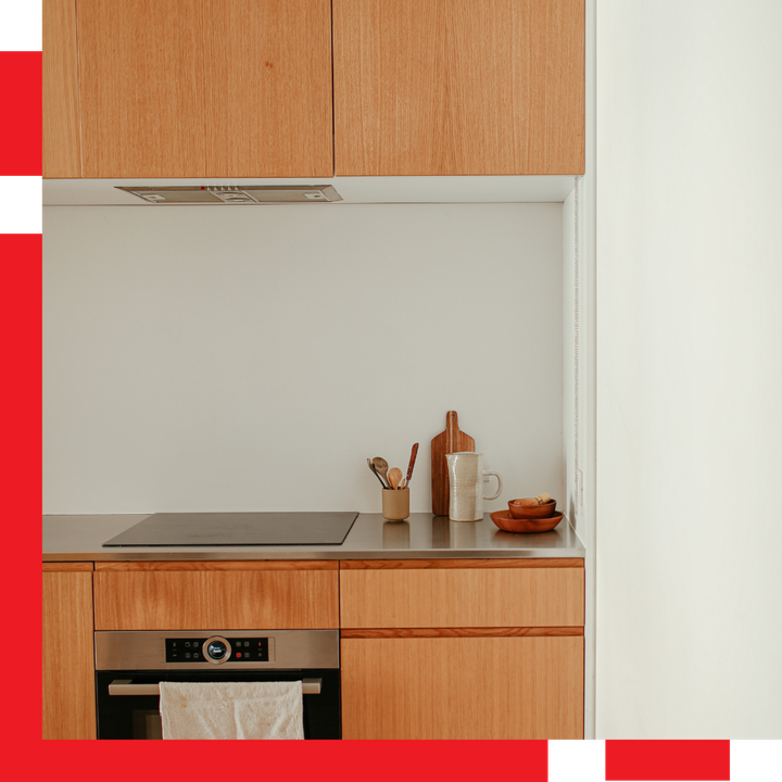 Modern Wooden Cabinets and Cupboards Over Stove