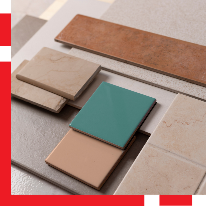 different shapes, sizes, and colors of tile