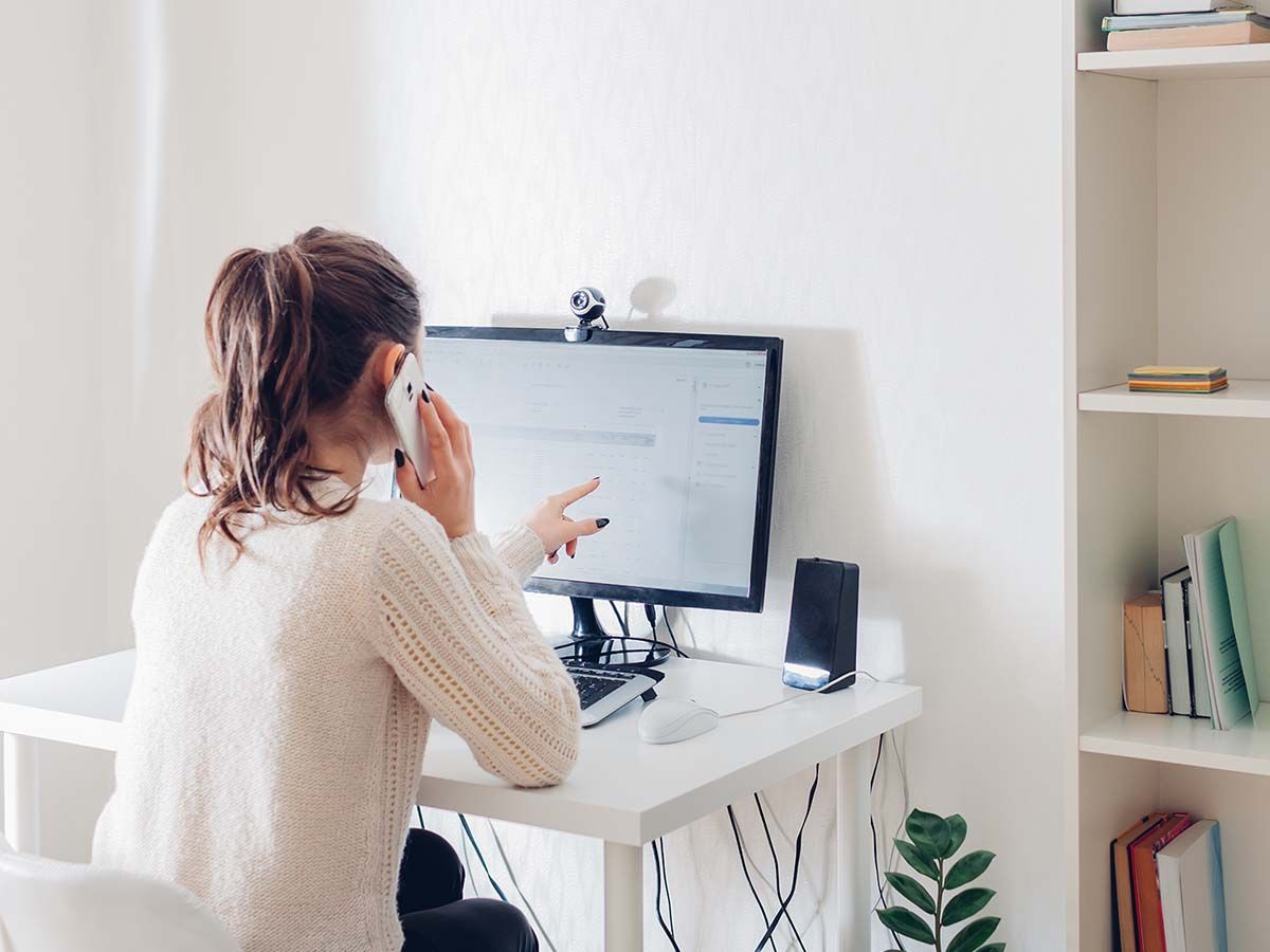 woman working