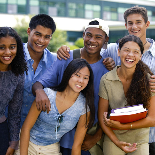 happy teenage group happy teenage group