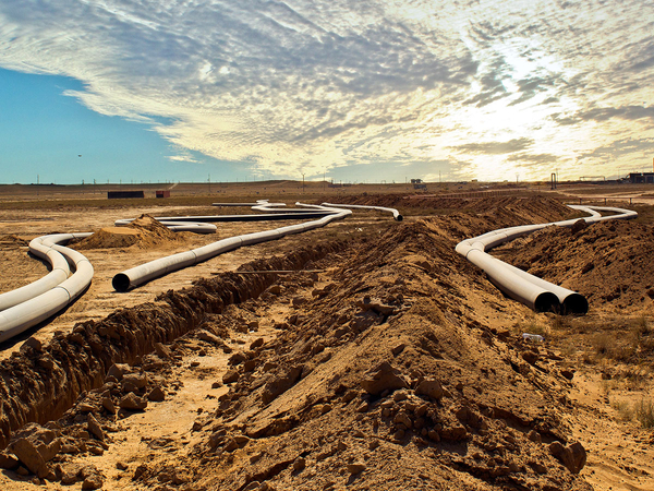 Pipes laying in the ground
