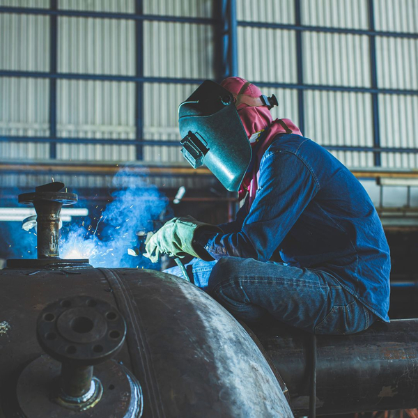 Welding repair on a big machine