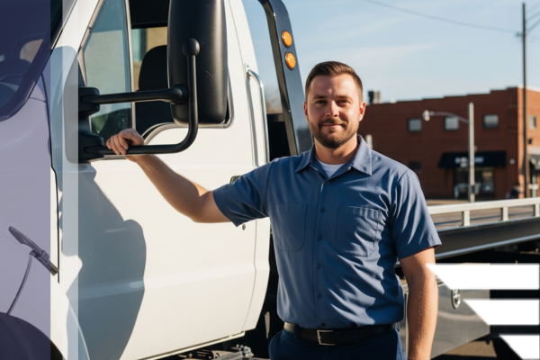 friendly tow truck driver