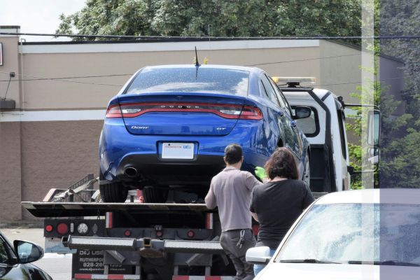 car being towed