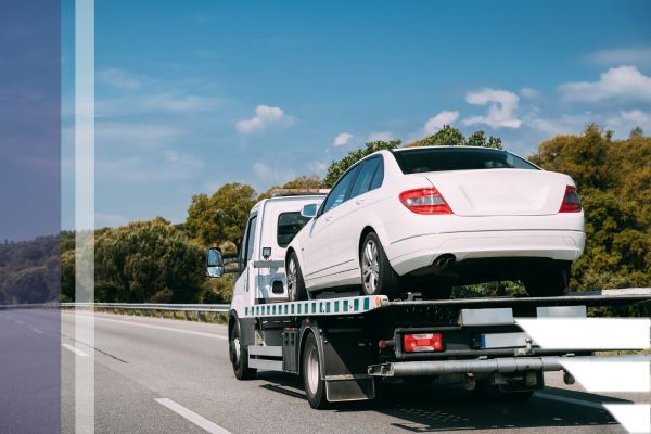 car being towed car being towed