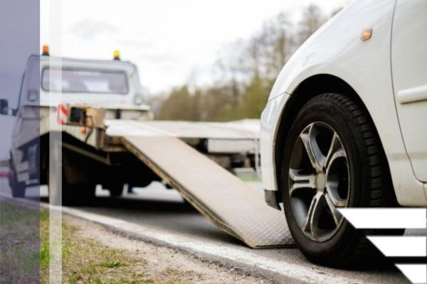 vehicle being loaded for tow vehicle being loaded for tow