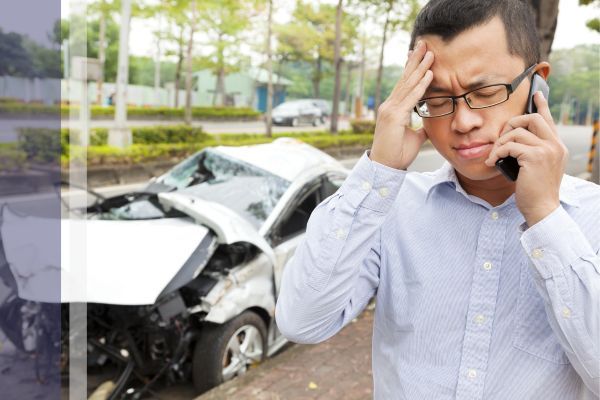 man on the phone with insurance company