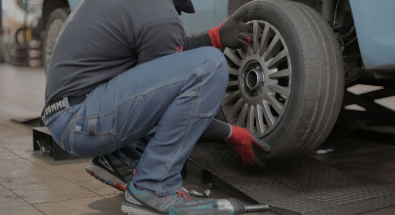 changing tire 