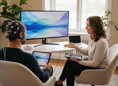 Neurofeedback therapy with a therapist