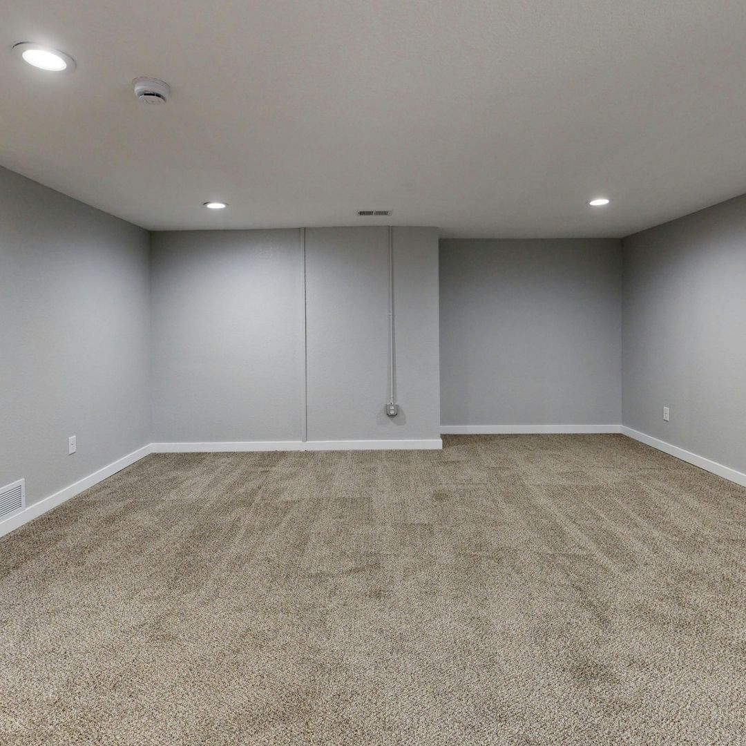 room with freshly shampooed carpet 