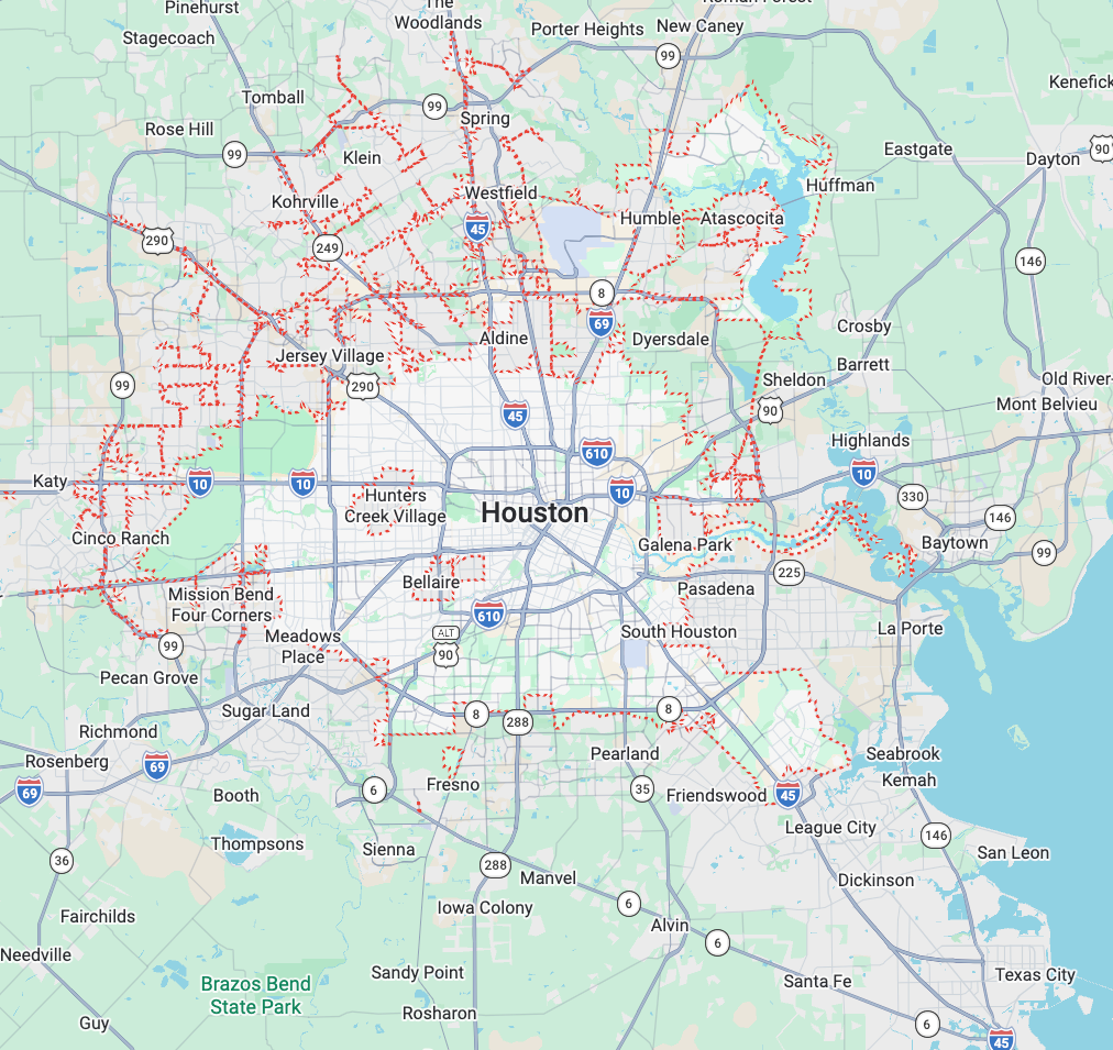 map of houston 