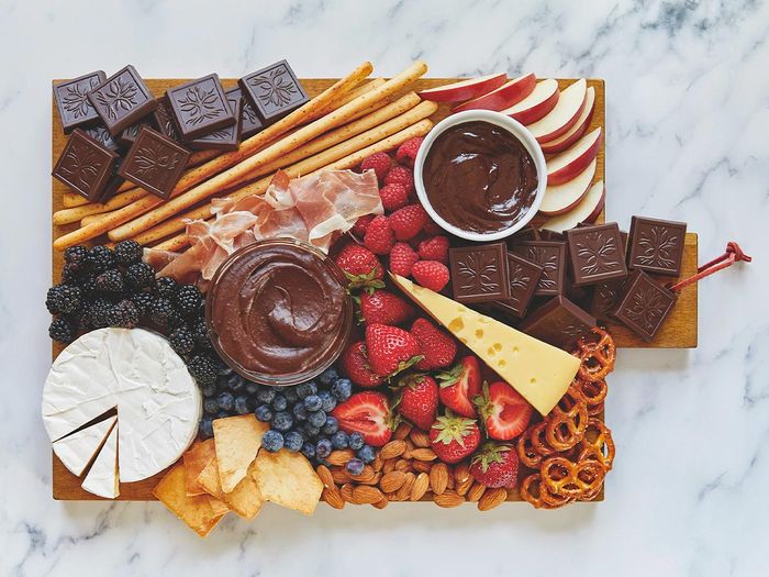 a dessert charcuterie board