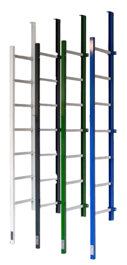 Different colored ladders