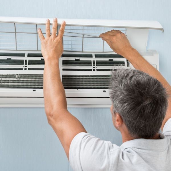 Replacing the filter on a ductless ac unit