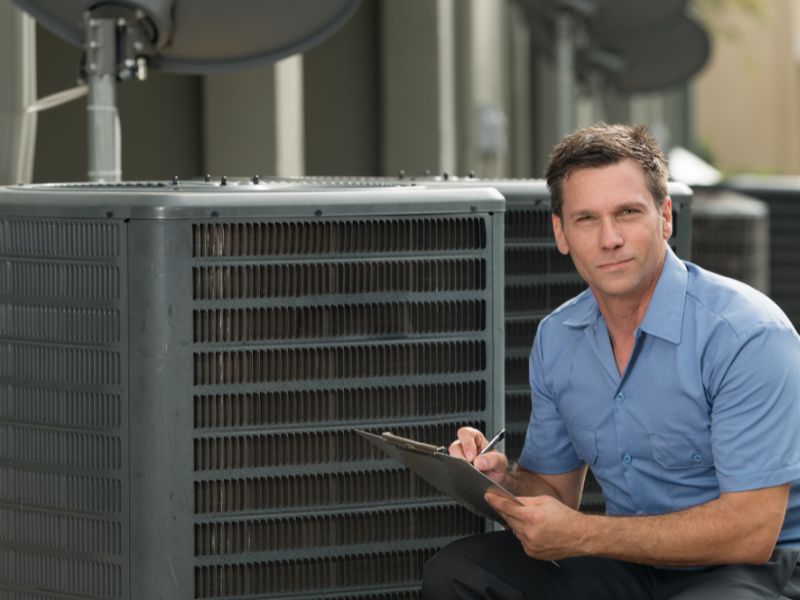 An HVAC worker