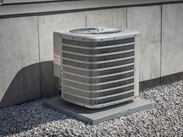 Outdoor AC unit. Outdoor AC unit.