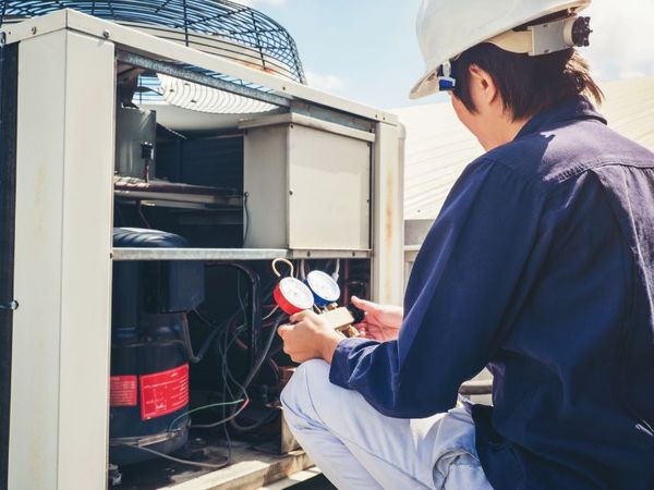 HVAC system inspection.