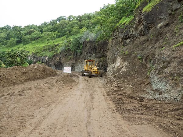 Image of a dirt path being cleared