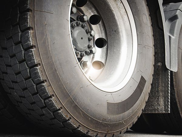 Image of big rig tires