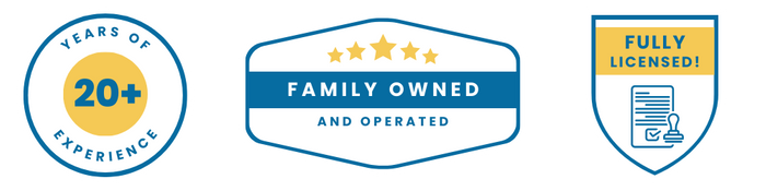 20 years of experience, family owned and operated, fully licensed