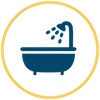 icon of a shower and bath