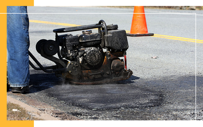 Filling a pothole