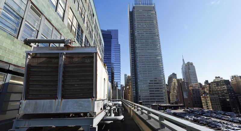 commercial HVAC unit on New York building