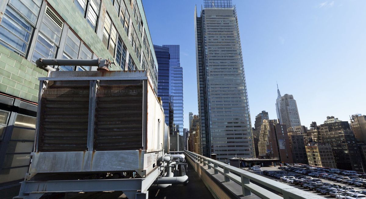 commercial HVAC unit on New York building