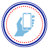 hand holding phone icon
