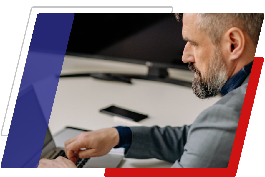 A person using a laptop