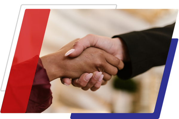 Image of a handshake between two people