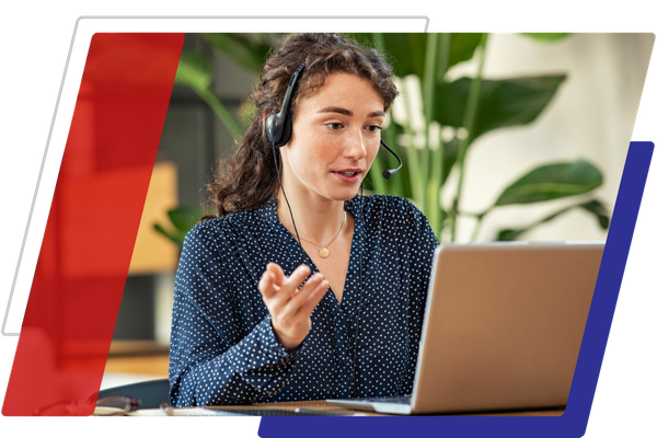 woman on a video call