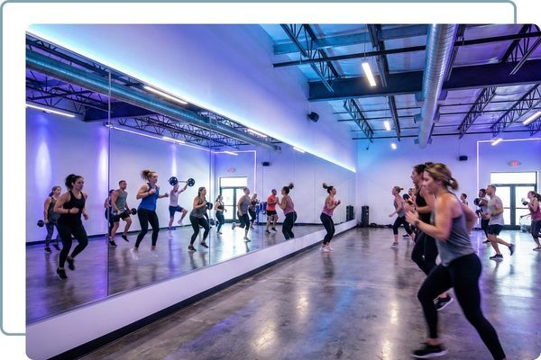 a large room dedicated to fitness classes
