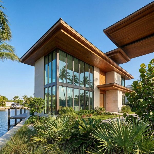 Modern Florida coastal home designed by Y Architecture Studio featuring climate-responsive architecture and native landscaping.