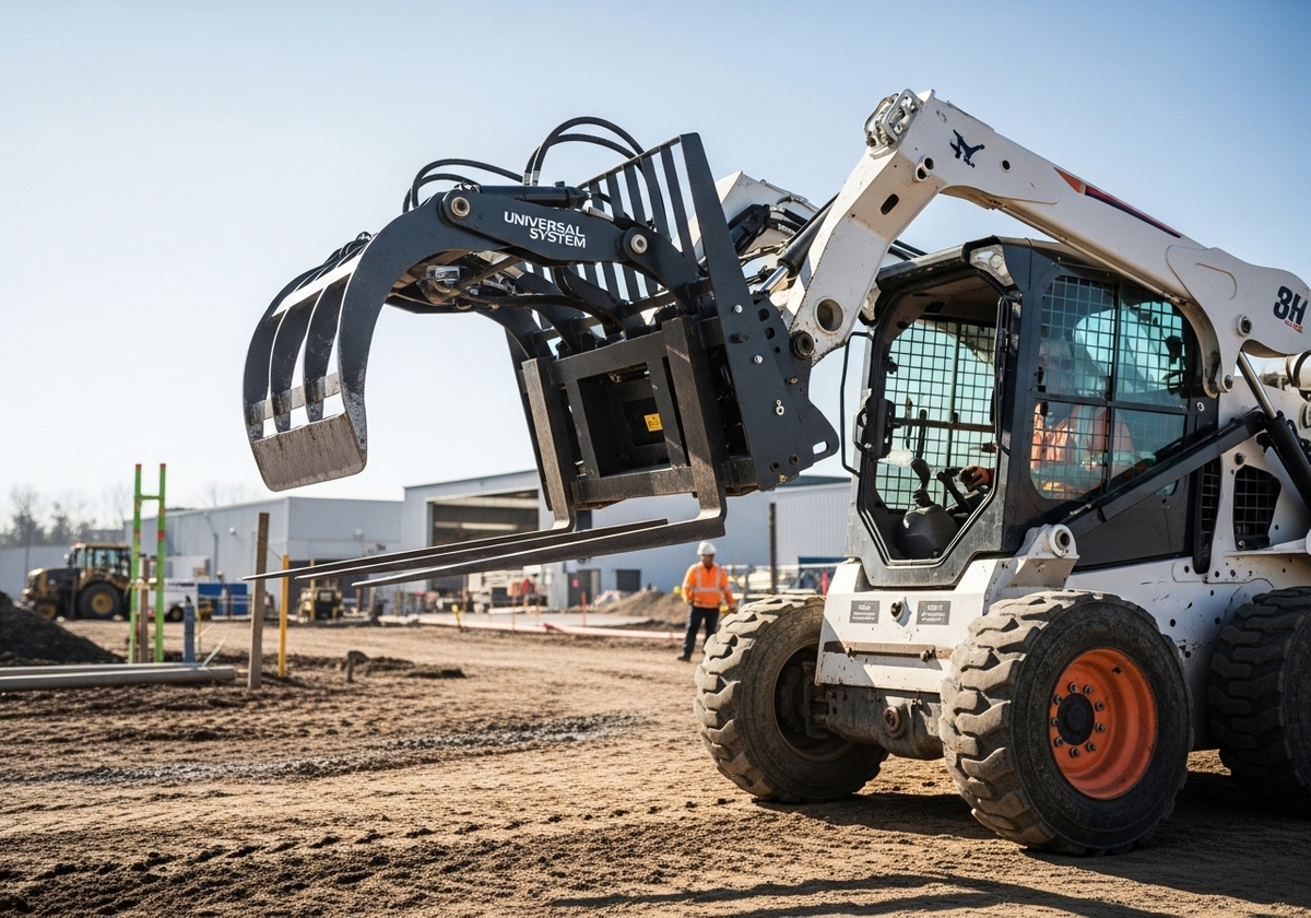 Bobcat Skid-Steer Loader with Universal System Attachment