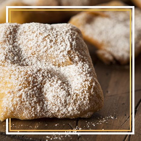 beignets on a table
