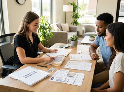 Financial Advisor Helping Couple with Applications