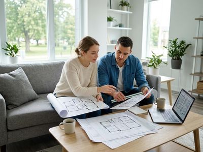 Couple Reviewing Home Architectural Plans