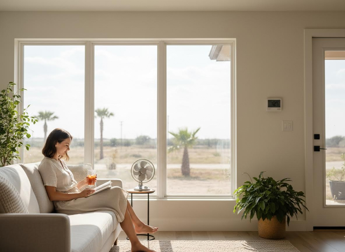 Woman Relaxing and Reading a Book by a Window