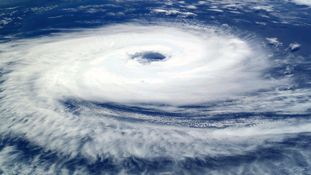 eye of a hurricane. 