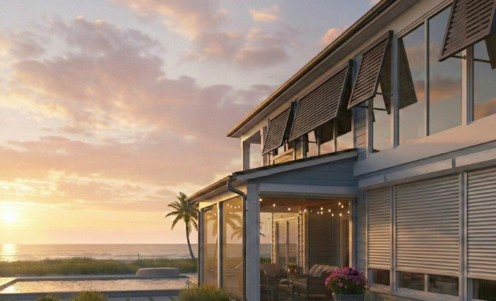 Houston's Premium Contractor for hurricane shutters, impact windows, motorized patio screens, and commercial roll down security gates