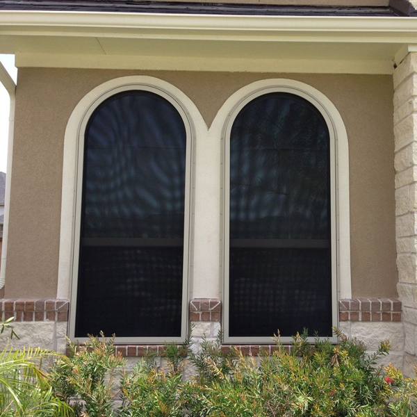 two large window with storm screen