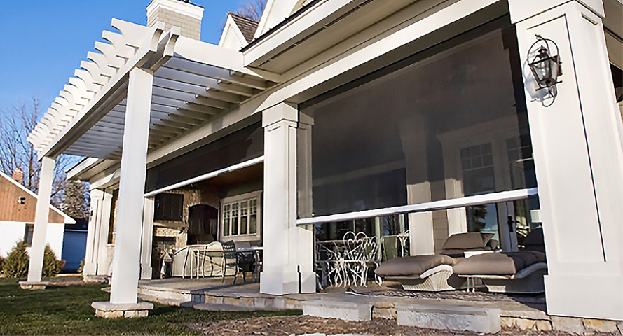 Motorized Roll Down Patio Screens On Houston Home Motorized Roll Down Patio Screens On Houston Home