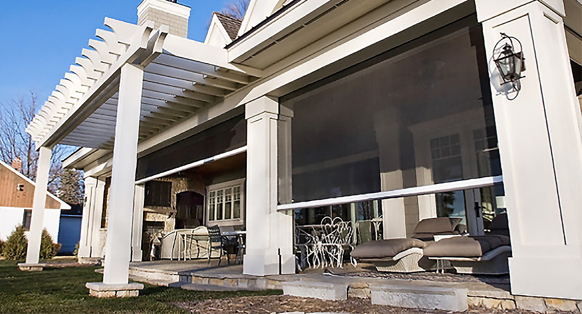 Motorized Roll Down Patio Screens On Houston Home Motorized Roll Down Patio Screens On Houston Home